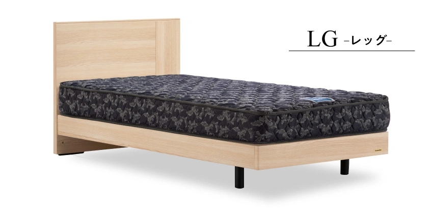 シンプルなデザインのフランスベッドのフレーム