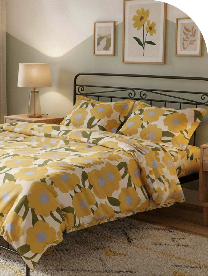 明るい花柄で気分も明るくなるシビラカラダス 2点セット