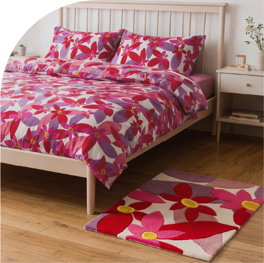 母の日定番の花柄が映えるシビラマランタ 3点セット