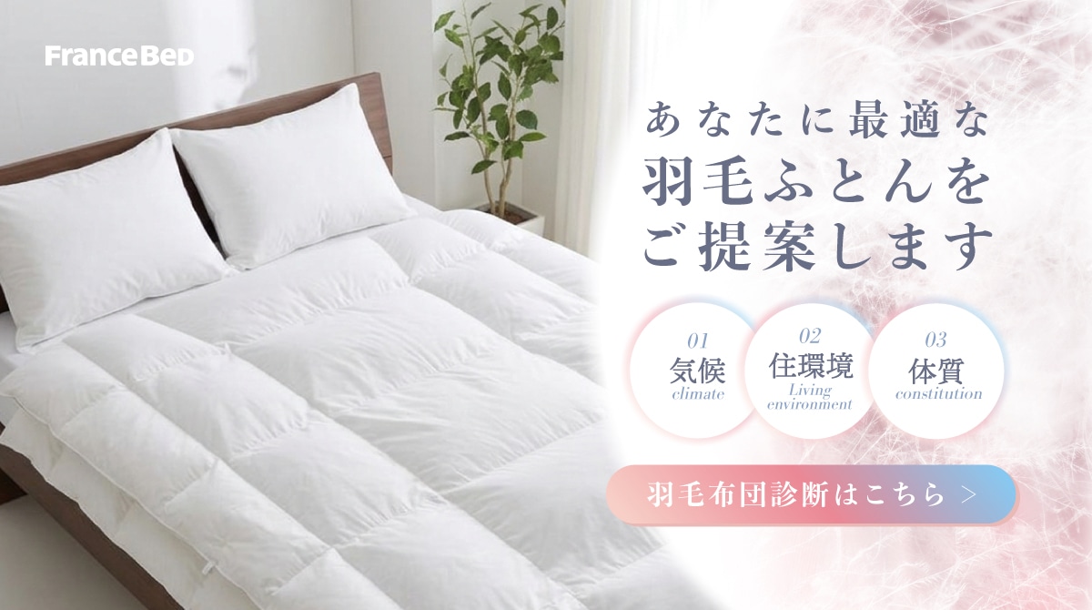フランスベッド 羽毛ふとん マスターセレクト特集ページ