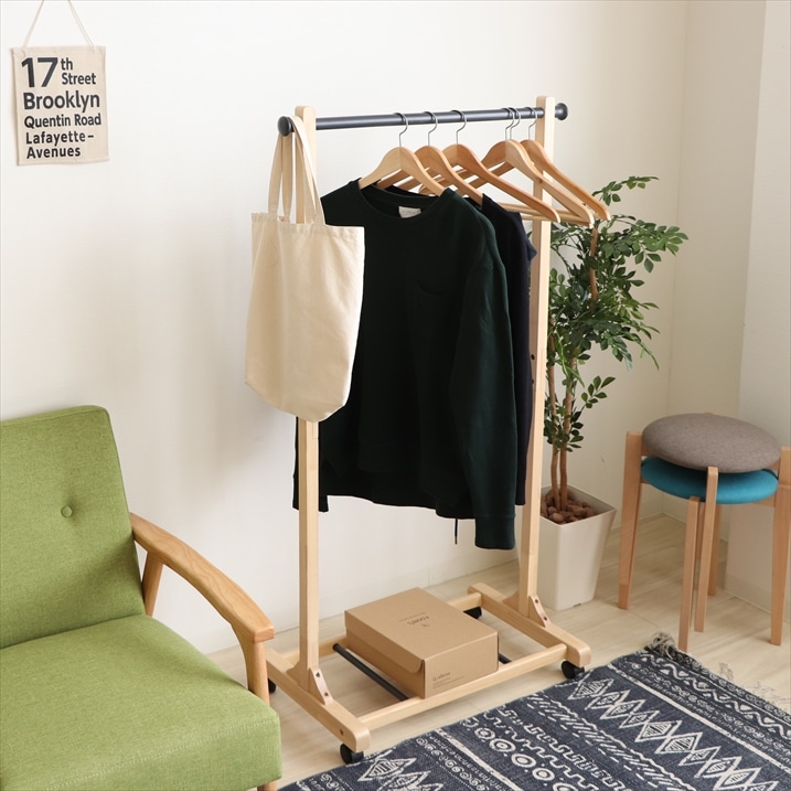 ヤマソロ キャスターハンガー Sorbet ナチュラル 76 210 カジュアル家具 フランスベッド販売 公式通販サイト フランスベッドショッププラス