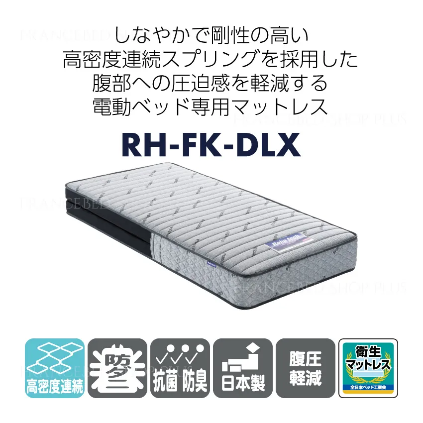 フランスベッド　お買い得電動ベッドセット2　EZ-202F　キャスター　+　RH-FK-DLX　ソフト