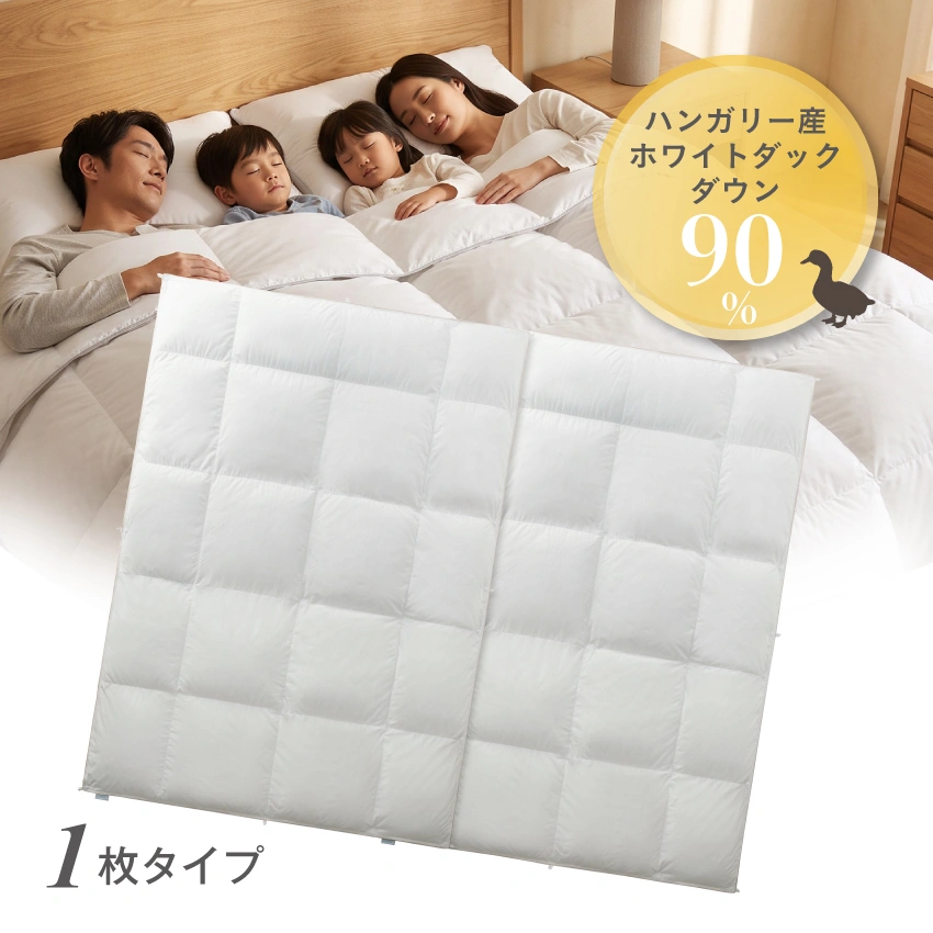 フランスベッド 羽毛ふとん CS-05 1枚タイプ ハンガリー産ダックダウン