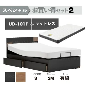 フランスベッド　スペシャルお買い得電動ベッドセット2　UD-101F　引出し