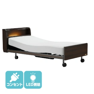 フランスベッド 電動ベッドフレーム プレサス PL-03C 背上げ+脚上げ ワイヤード キャスター