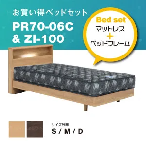 フランスベッド お買い得ベッドセット PR70-06C レッグ ZI-100