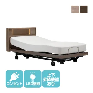 フランスベッド 電動ベッドフレーム グランサス GS-03C 背上げ+脚上げ+上下昇降 キャスター