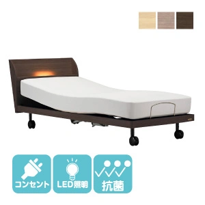 フランスベッド 電動ベッドフレーム グランサス GS-05C 背上げ+脚上げ キャスター