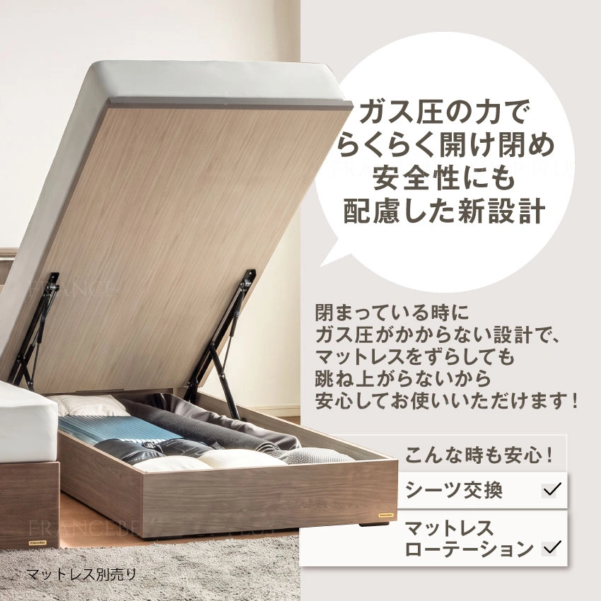 ガス圧の力で開閉楽々