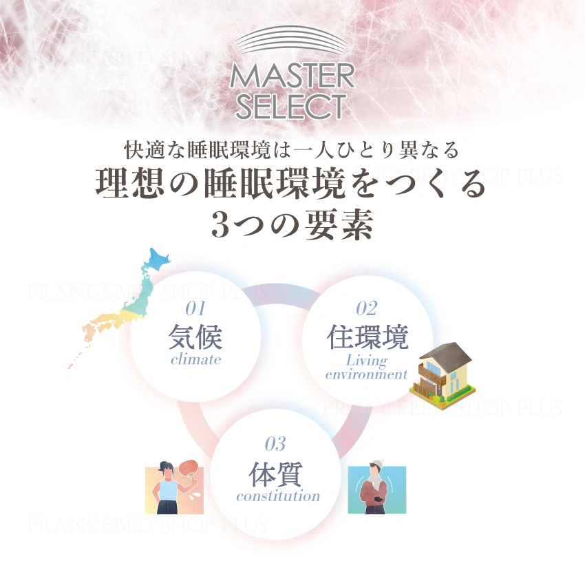 フランスベッド 羽毛布団 マスターセレクトシリーズ