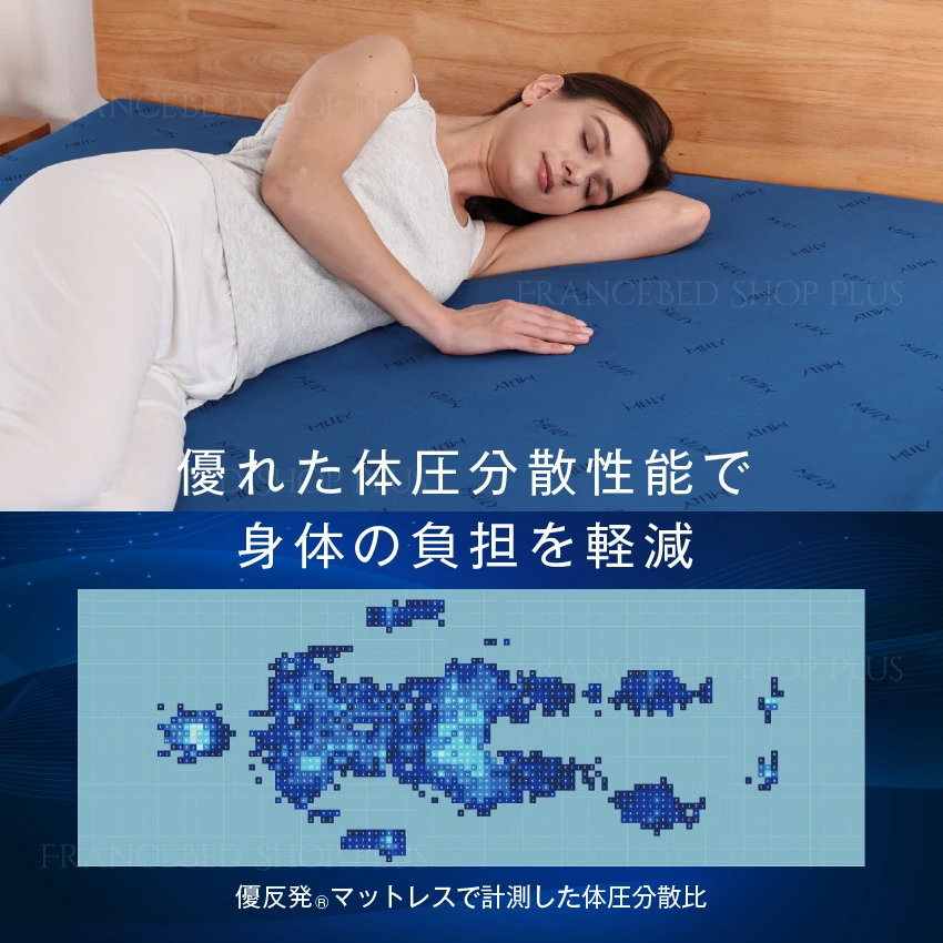 優れた体圧分散性能で身体の負担を軽減