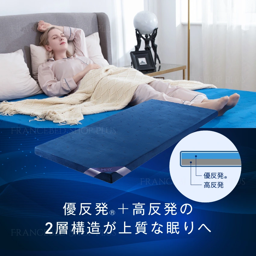身体に添って馴染み優しい反発力で理想的な寝姿勢に