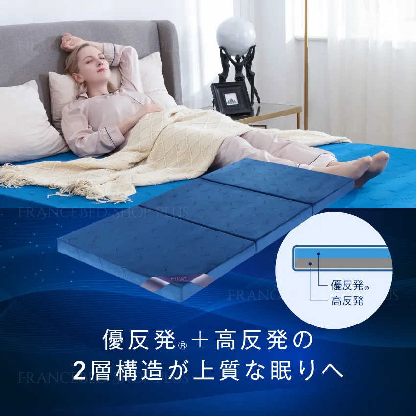 身体に添って馴染み優しい反発力で理想的な寝姿勢に