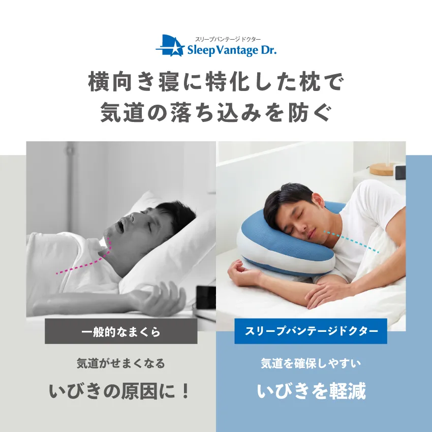 いびき軽減横向き寝まくら スリープバンテージドクター｜【公式通販