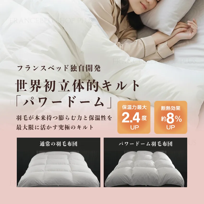 フランスベッド独自のキルト　パワードーム