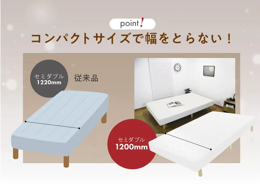 一人暮らしにも便利な小さめのマットレス