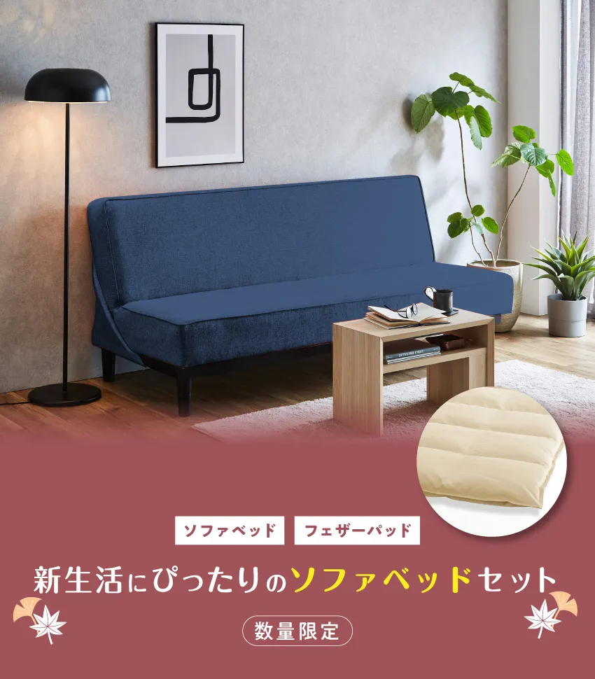 人気のソファベッドのお得なセット