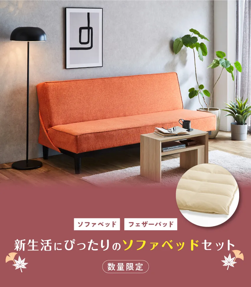 人気のソファベッドのお得なセット