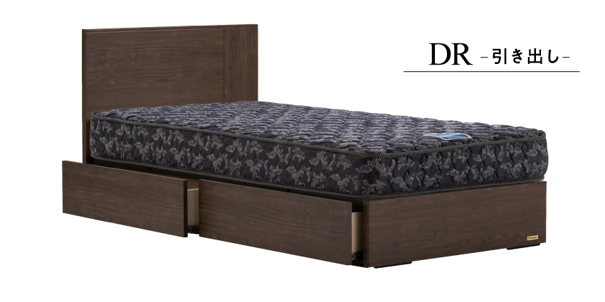 シンプルなデザインのフランスベッドのフレーム