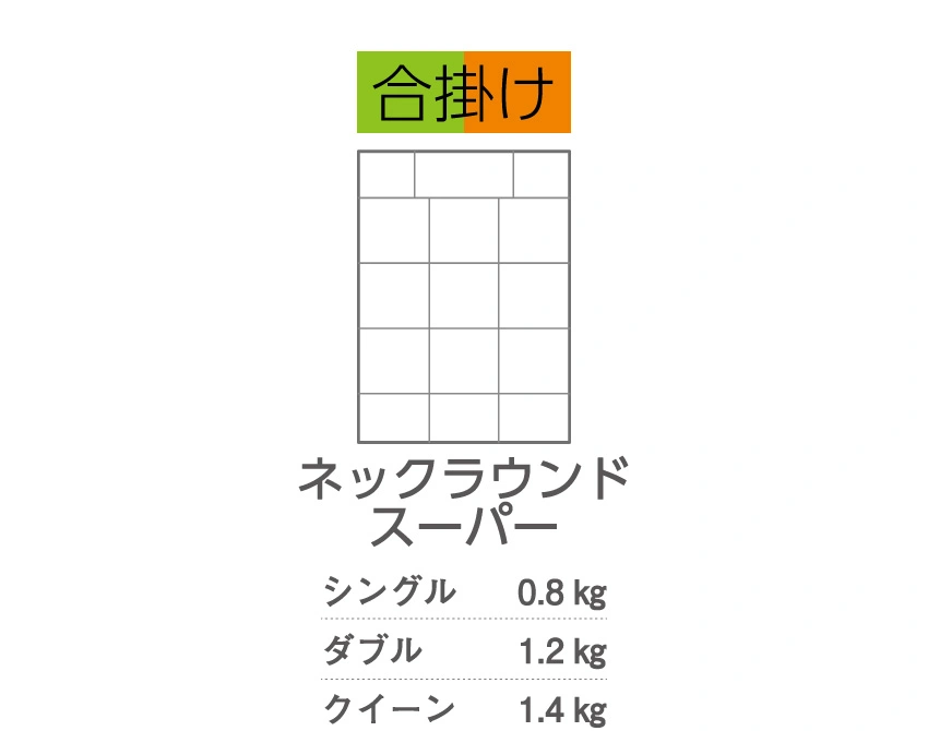 フランスベッド 羽毛布団　キルトパターン説明画像