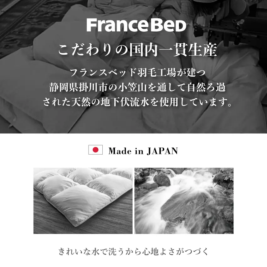 フランスベッド　こだわりの国内一貫生産