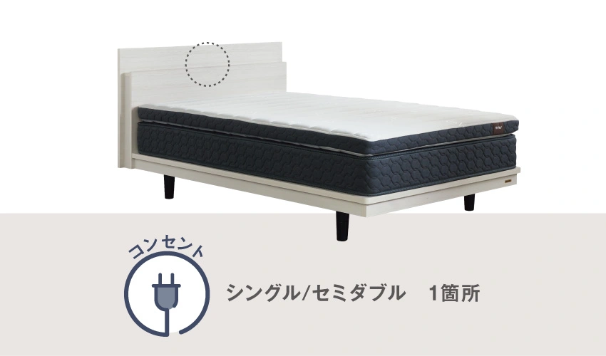 コンセントは左側に1カ所あります