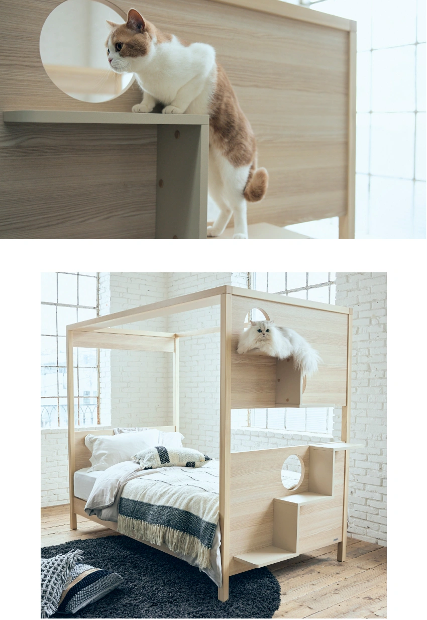 フランスベッド ペットインテリア ねこと眠れるキャットタワーベッド