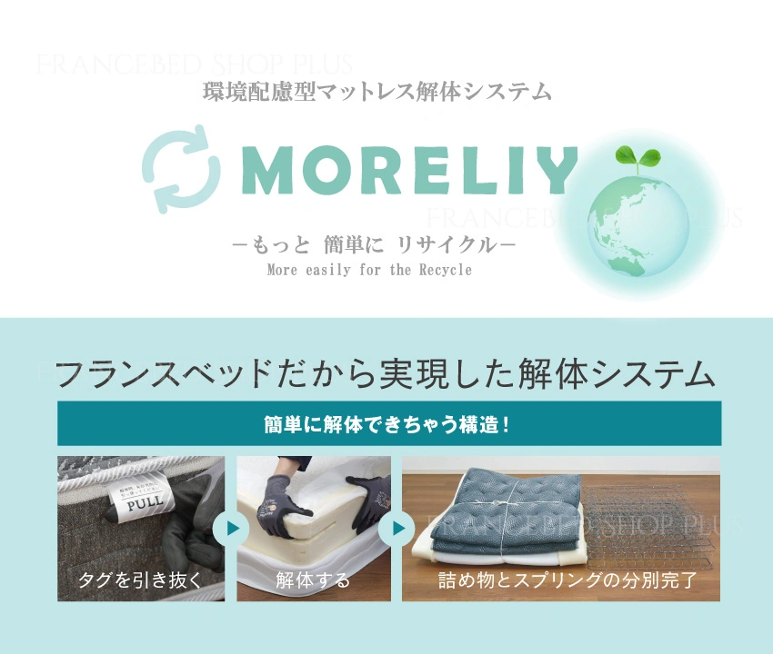 フランスベッドのモアリーは解体がご自宅ても簡単にできるシステム
