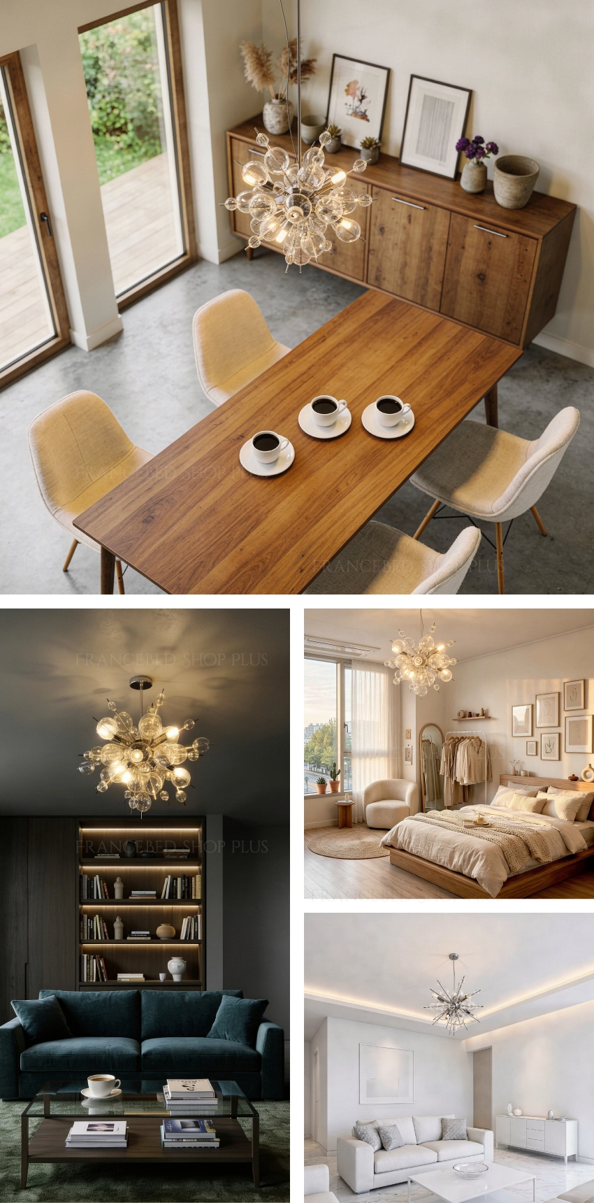 バブルシャンデリア BALLON miniを吊るしたインテリアのイメージ