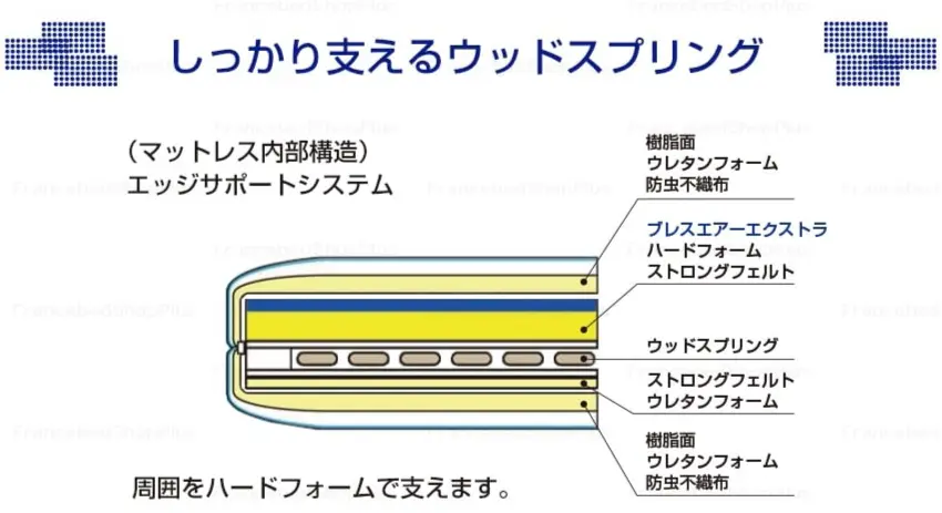 ブレスエアー入り　電動リクライニングマットレス　ルーパームーブRP-2000BAE