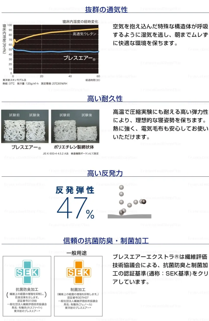 ブレスエアー入り　電動リクライニングマットレス　ルーパームーブRP-2000BAE