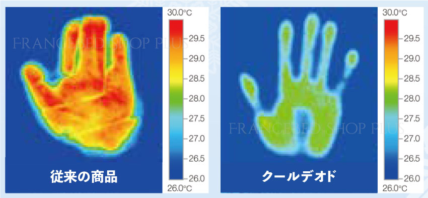 サーモグラフィーによる比較