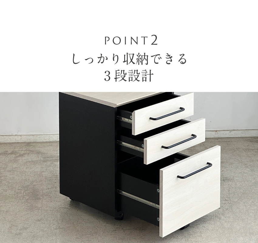 check-point2しっかり収納できる3段設計
