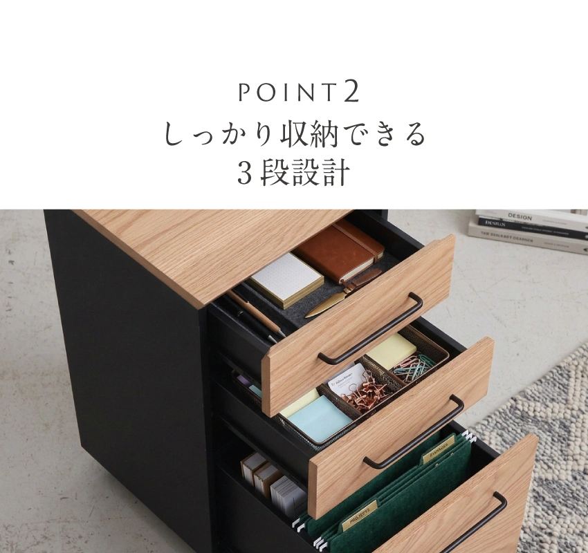 check-point2しっかり収納できる3段設計